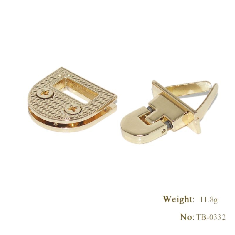 1PC Gold Buckle Twist Lock Hardware For Shoulder Bag Shape Handbag DIY Turn Lock Bag Clasp Bag Accessories 21.5x20mm