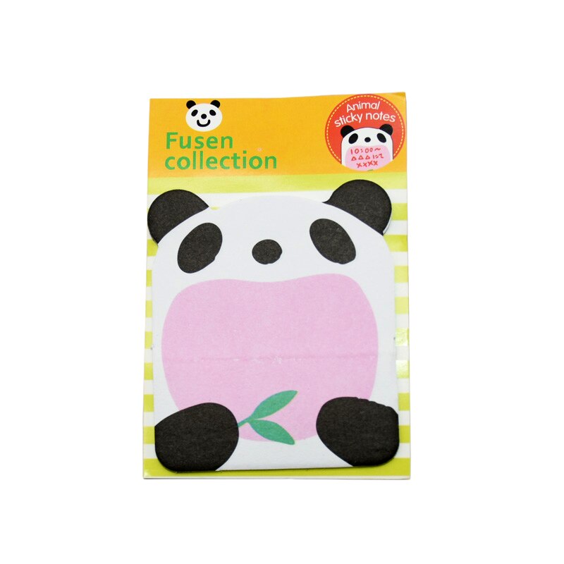 8 Stks/partij Leuke Panda Zelfklevende Memo Pad Cartoon Dier Papier Post Het Sticky Notes Bladwijzer Briefpapier Post -It Notes: Black