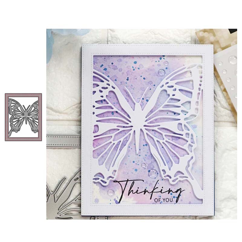 Troqueles de corte de Metal, plantilla de colección de recortes con marco de mariposa, troquel de corte artesanal para manualidades de tarjetas DIY hecho a mano