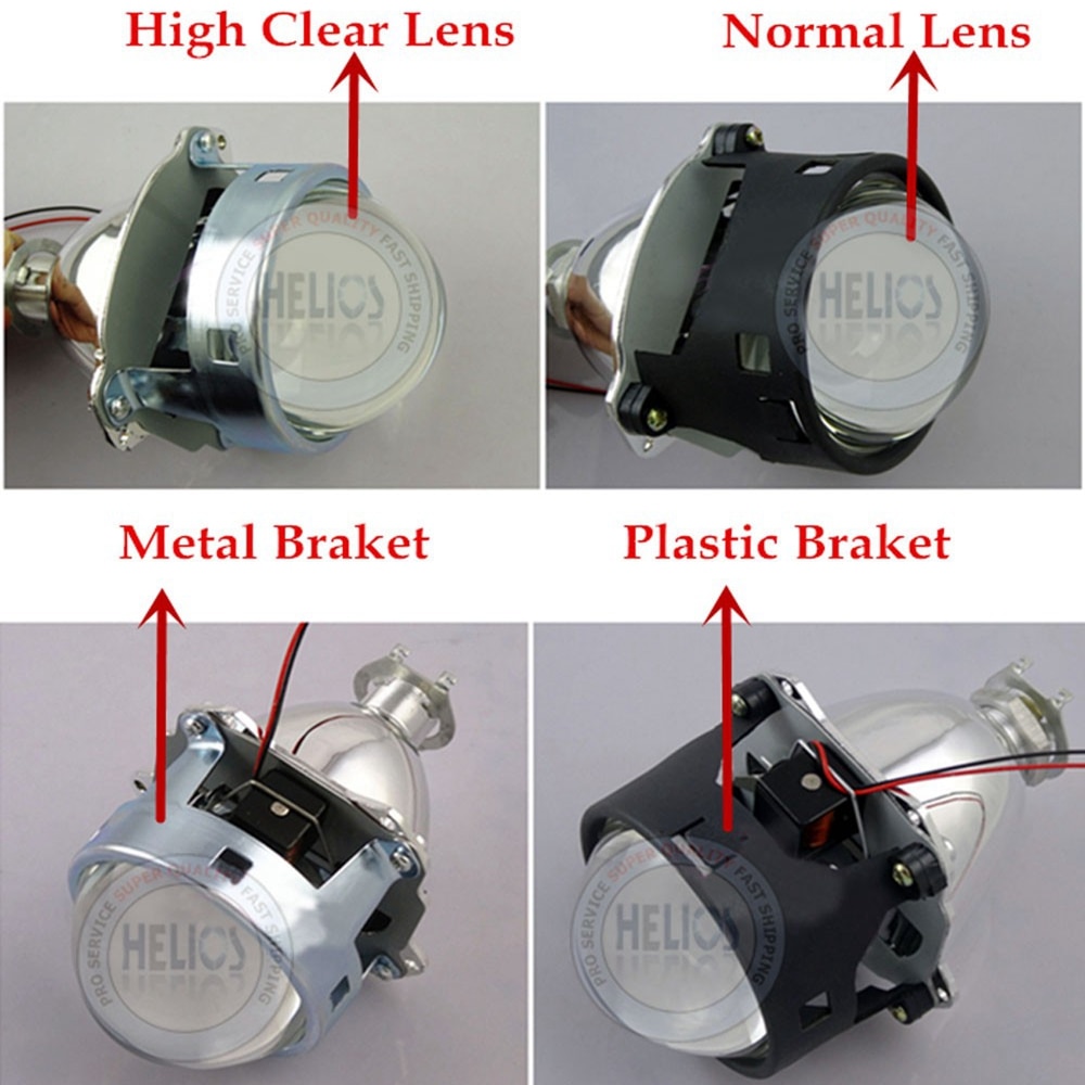 3.0 inch bi xenon hid car Projector lens fit for H1 H4 H7 car headlight Headlamp lamp bulb car assembly styling xenon kit Modify