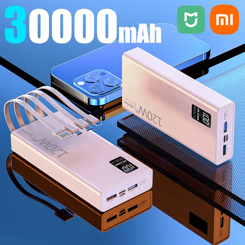 Xiaomi Mijia 120W 50000mAh High Capacity Power Bank 4 in 1 Fast Charging Powerbank Portable Battery Charger For Xiaomi iPhone: MULTI