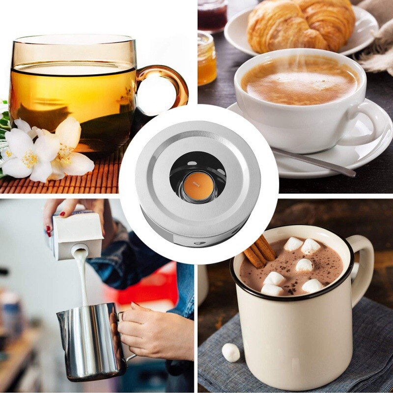 Calentador de té de acero inoxidable soporte para velas calentador de tetera para alimentos (con cera)