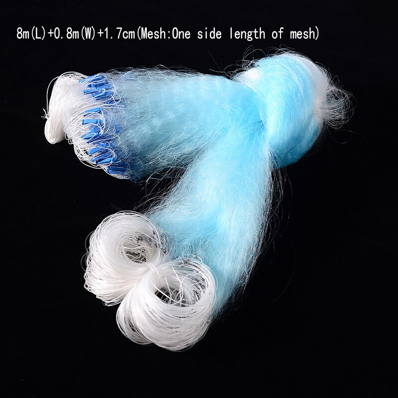 Fishing Net Single Mesh Nylon Durable Float Trap Monofilament Gill Net Fishing Accessories for Hand Casting: 8m