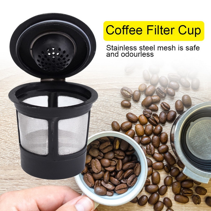 3Pcs Hervulbare Herbruikbare Koffie Filter Compatibel Met K Cup Koffie Systeem Met Een Koffie Lepel Keuken Gereedschap