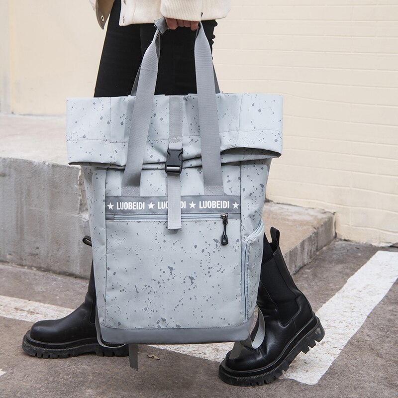 Trend Paar Sterrenhemel Rugzak Unisex School Rugzak Expandable Waterdichte Rugzak Draagbare Oxford Tas