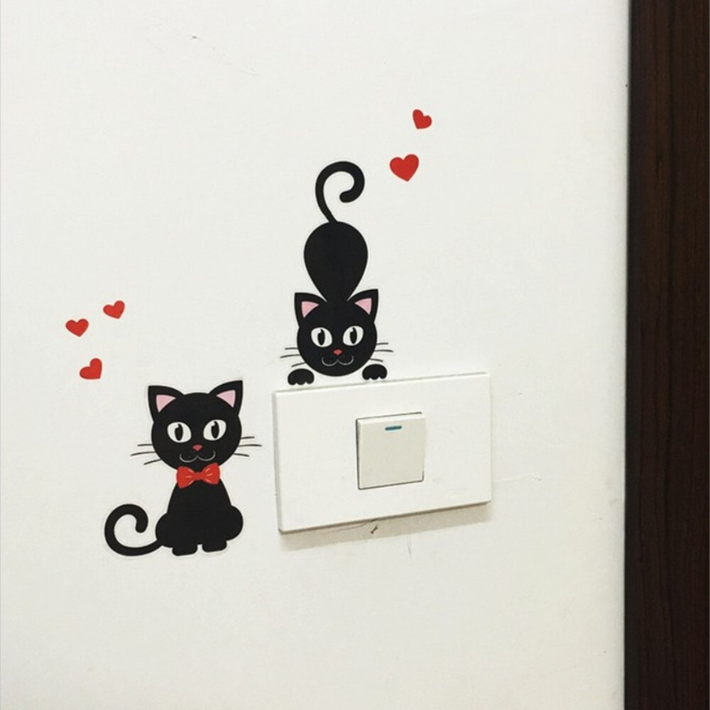 Słodkie zwierzaki słoń kot Panda żyrafa naklejka na wyłącznik światła wymienny naklejka ścienna dla dzieci przedszkole dla dzieci Home naklejka Murla Decor: YELLOW