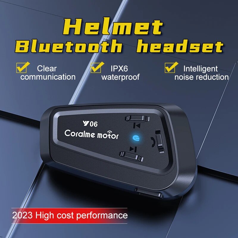 Y06 auriculares Bluetooth para casco de motocicleta, cascos IPX6 impermeables, reducción de ruido, pequeños y exquisitos, integrando todas las funciones principales