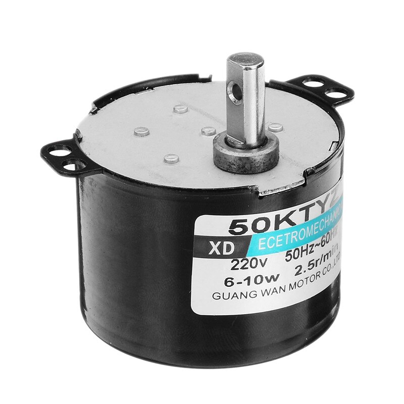 50Ktyz Ac220V 10W 0.5A 2.5R/ Min permanente neto Motor síncrono Ac engranaje Motor de reducción de Cw / Ccw