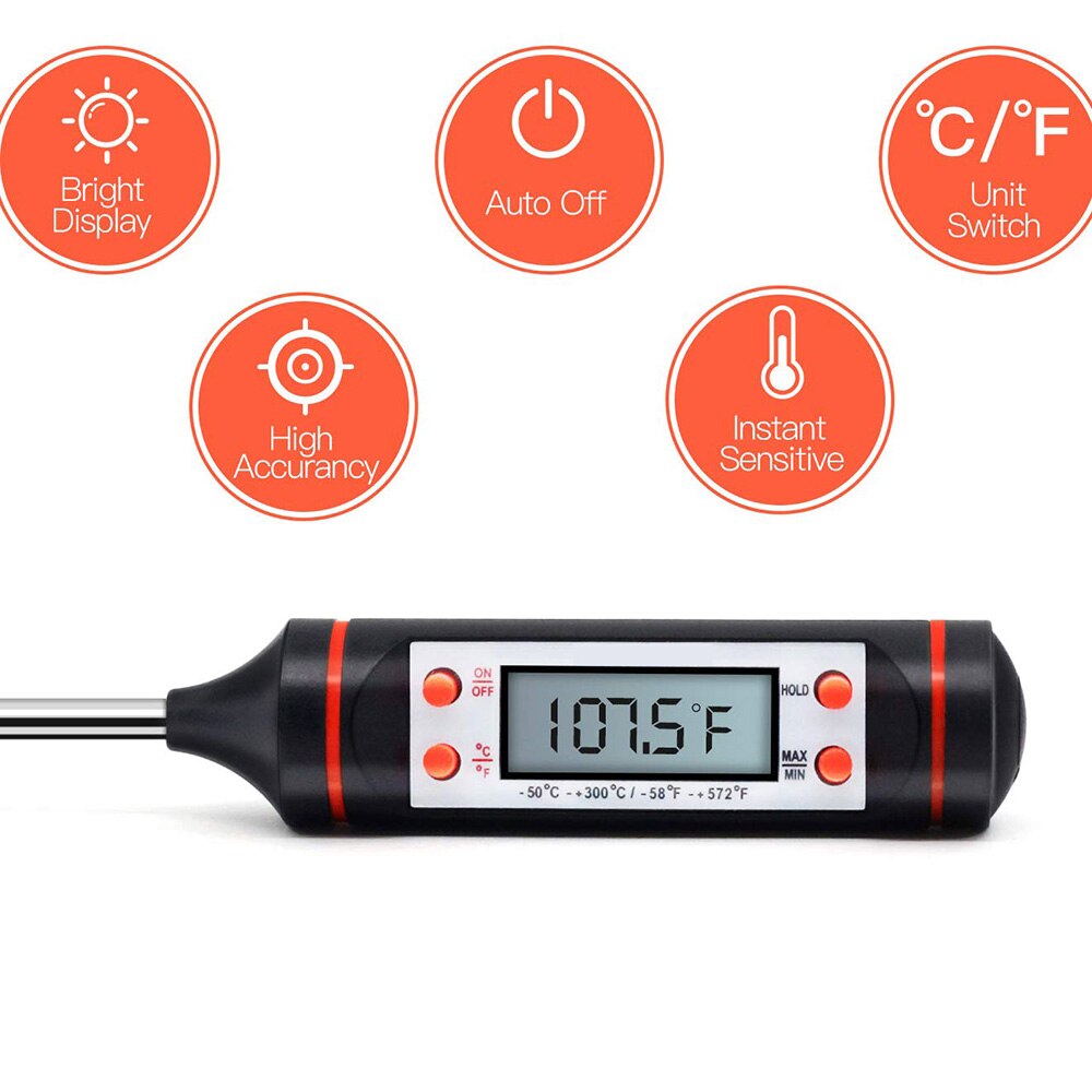Vastar oppgradert kjøkken digitalt mattermometer kjøttkake godteri stek mat bbq spisestue temperatur husholdnings koketermometer