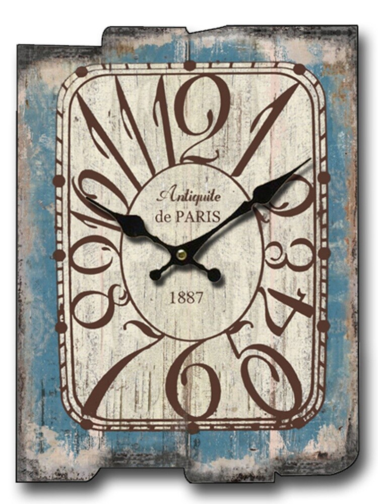 Reloj de pared cuadrado grande, de madera, Retro, , Vintage, decoración para el hogar, reloj de pared silencioso, Orologio Da Parete D079: A-89