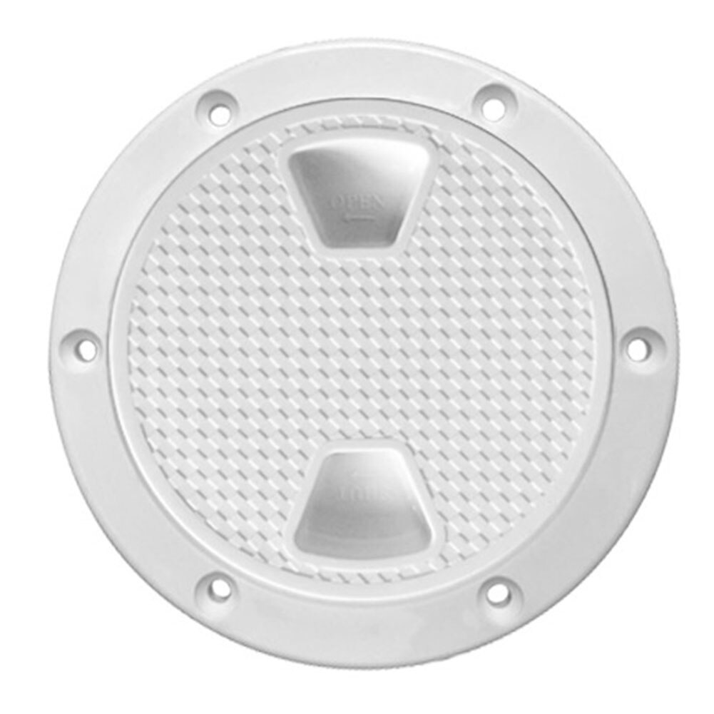 4 Inch Hatch Cover Hole Easy Opening White Deck ABS Anti Corrosive Accessories Inspection Access Round Plate Speed Boat Non Slip
