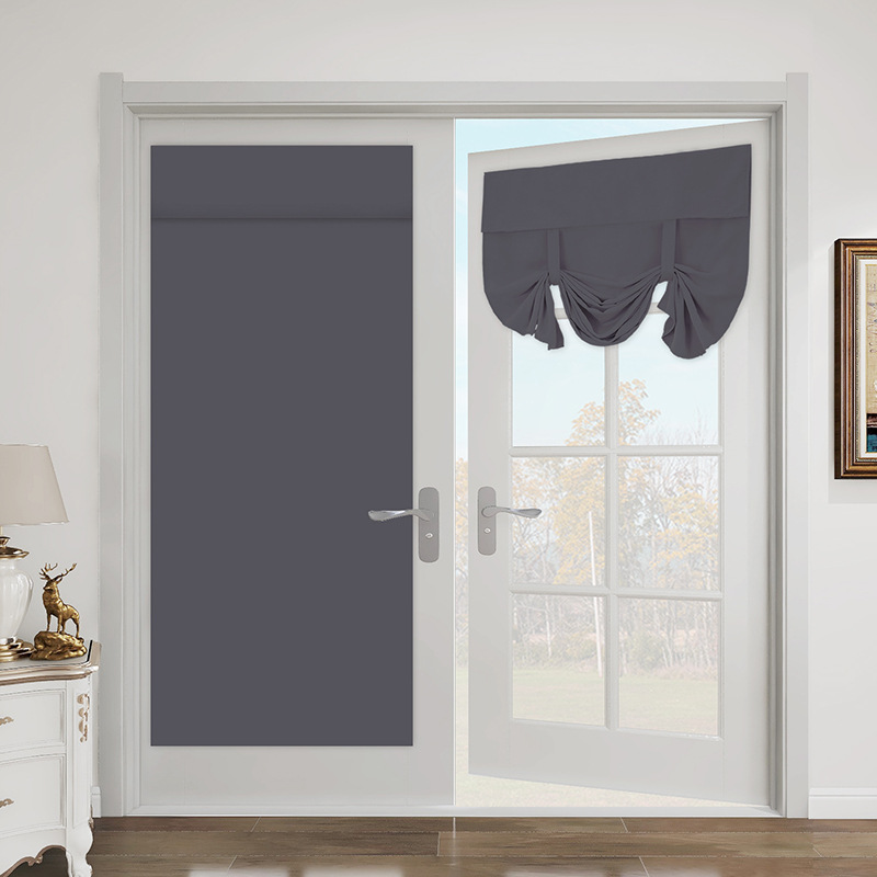 1pc tende per porte francesi autoadesive tenda per porte oscuranti con tende regolabili tenda per porte e finestre tende per tende: Door Blinds DarkGrey