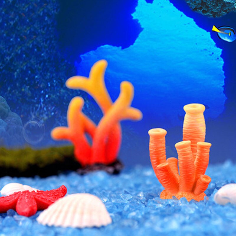 Colorful Resin Aquarium Artificial Coral Reef Decoration Fish Tank Coral Stone Landscape Ornament Aquarium Accessories 10 Styles