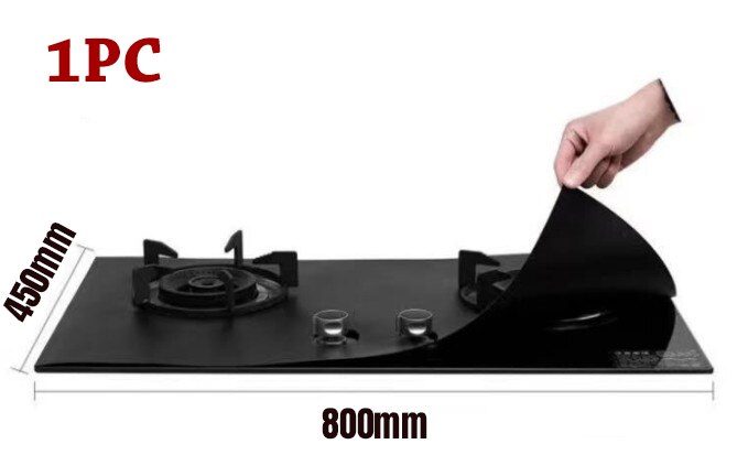 Stove Protector Cover Reusable Gas Stovetop Burner Protectors Kitchen Accessories 1/4pcs Gas Range Protector Mat Cooker Cover: 450x800x0.2mm
