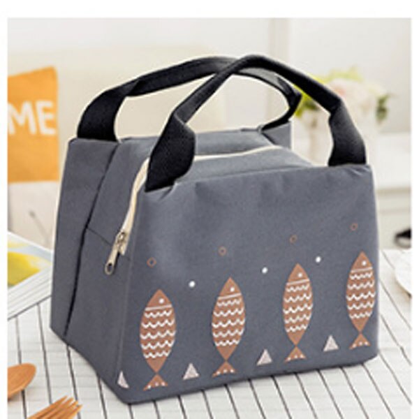 Lunch Bag Fresh Insulation Cold Bales Thermal Oxford Waterproof Convenient Leisure Cute flower cartoon Tote bolso: 1