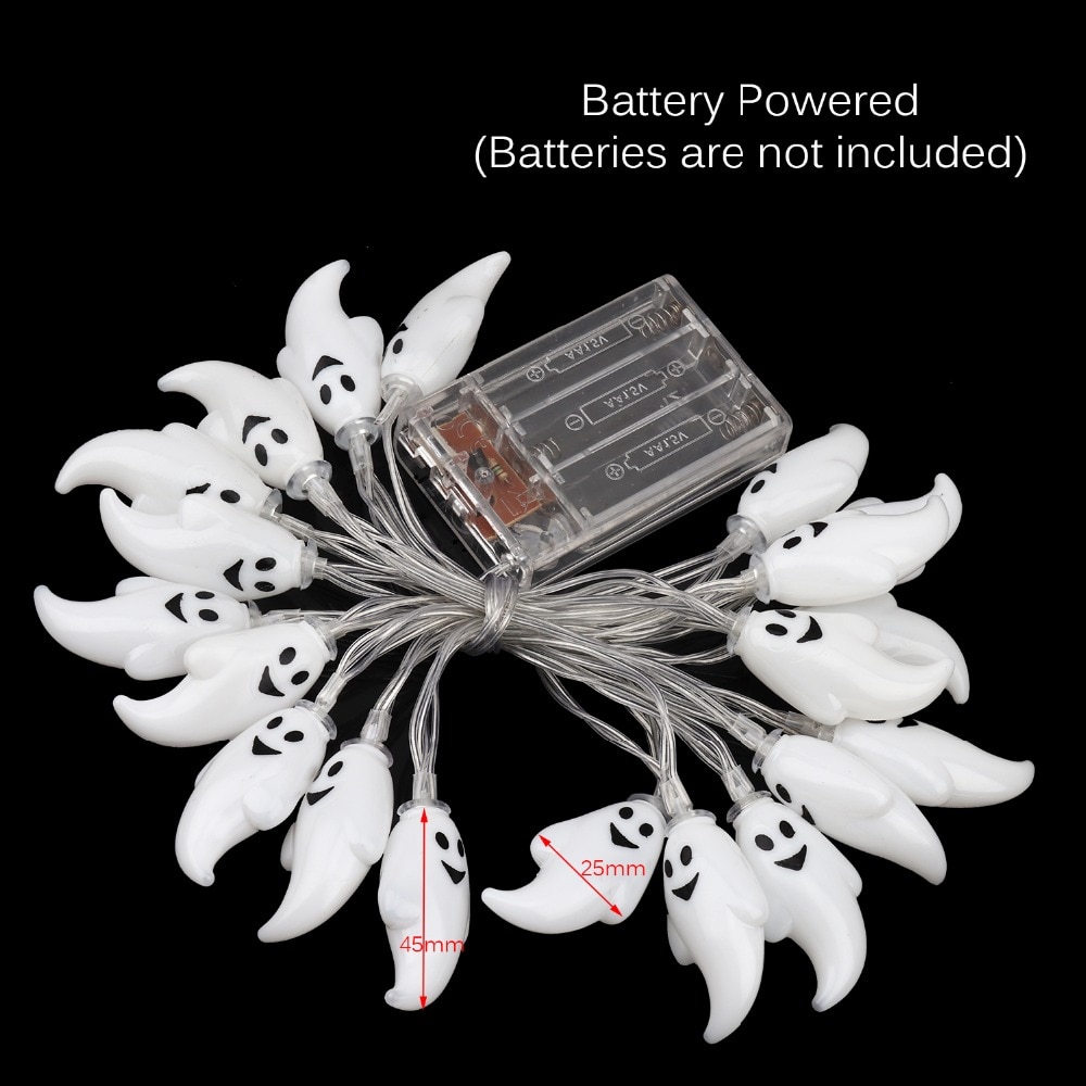 Mignon Halloween LED chaîne lumière fantôme crâne lumières décoratives fée LED guirlande extérieure intérieure décoration à piles JQ