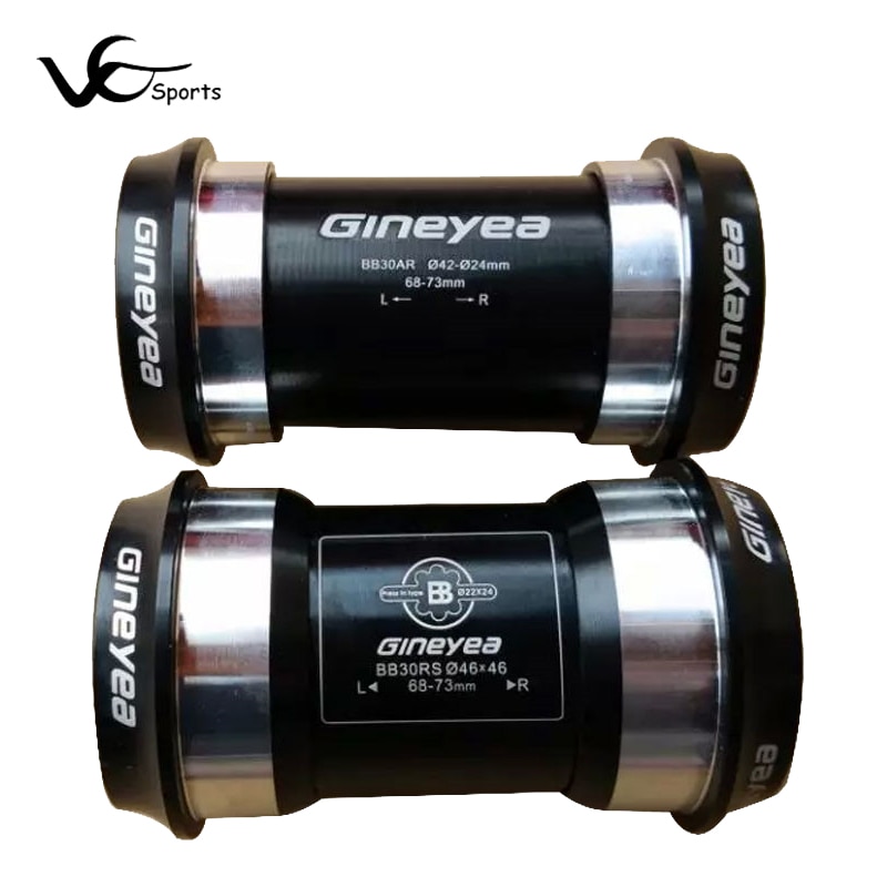 Boîtier de pédalier de vélo à pf30 bb30 axes en céramique, 7075al , durable, 24mm/22mm accessoires de vtt