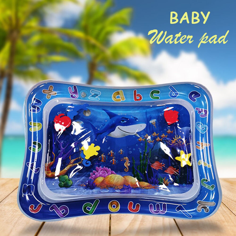 Baby Inflatable Patted Play Mat Ocean Fish Pattern Water Play Cushion Kids Summer Games Pads Beach Lawn Sprinkler Pads