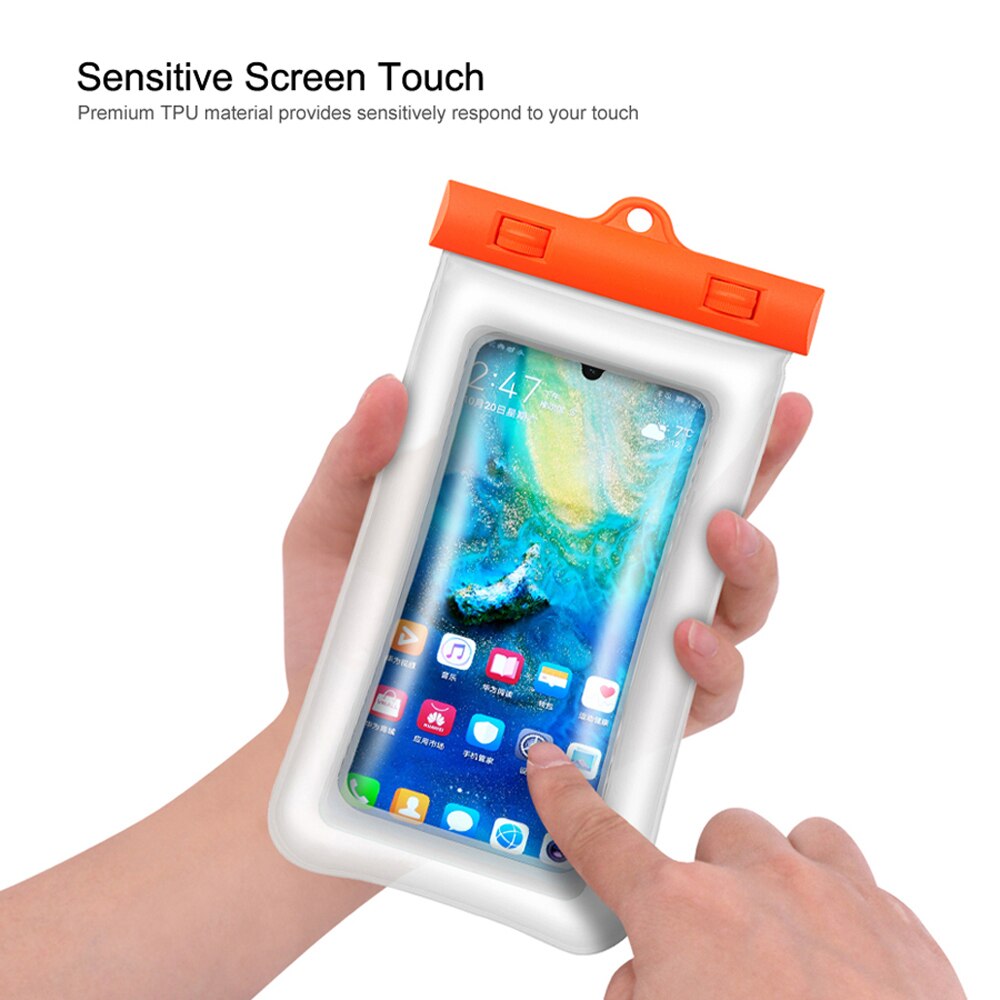 Flutuante Malote Do Telefone 6.5 ''Smartphones À Prova D' Água Caso Saco Seco Para iPhone XR X 11 Pro Max 8 Além de 7 6S Samsung Tampa Do Telefone Móvel