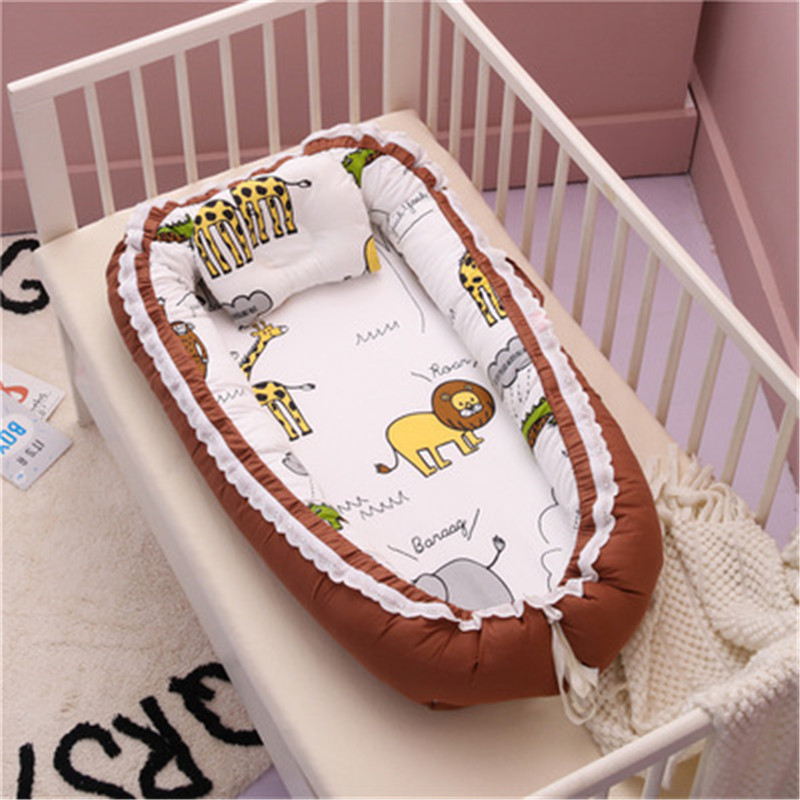 Baby Crib Neonatal Cotton Fiber Lace Simulation Uterus Portable Removable And Washable Isolation Bed Baby Nest: 13