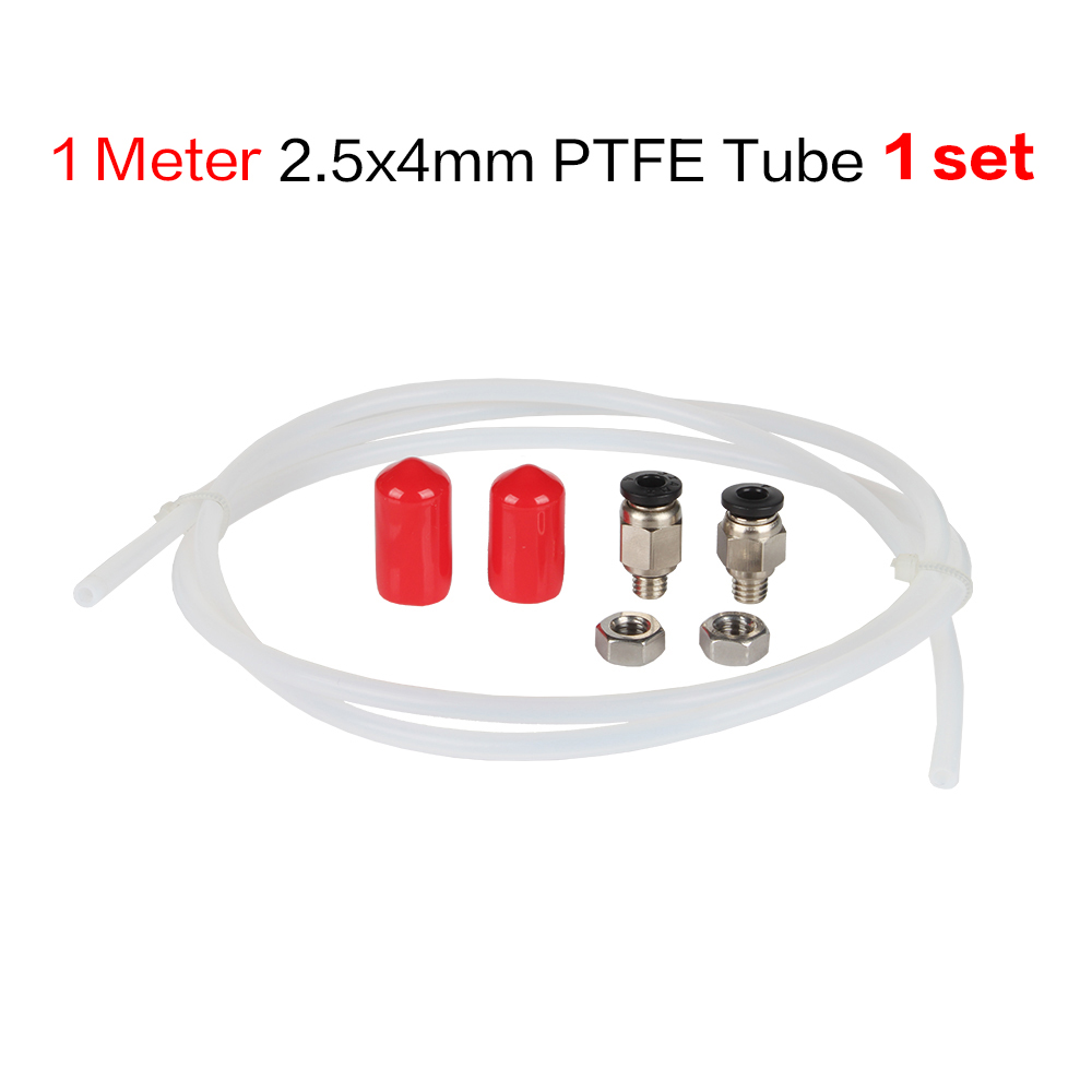 3D Printer Parts Filament Dryer Box 2.5x4mm PTFE Tube DIY Dry Box PC4-M6 Pneumatic Connector with Nut for PLA ABS Filaments: Red