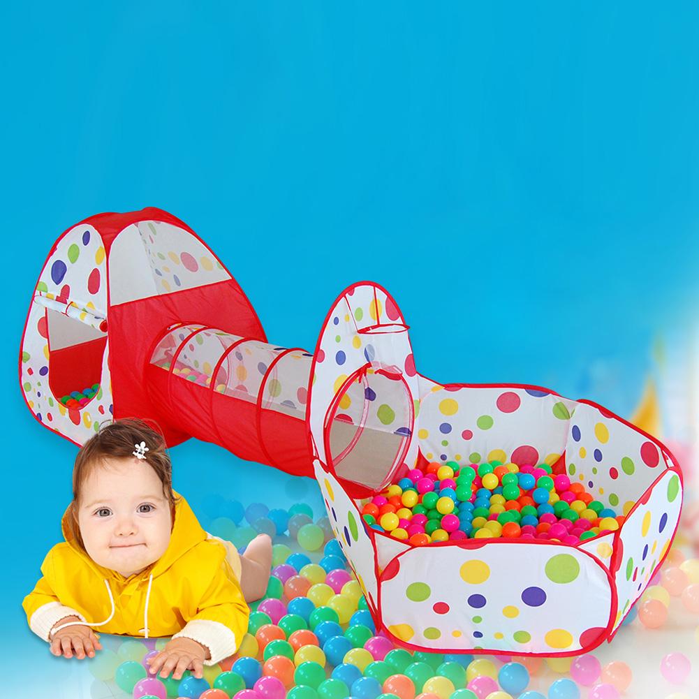 Große Kinder Zelt Haus Baby Pool Rohr Tipi Spielen Zelt Kinder Ozean Ball Pool Pit Faltbare Baby Pipeline Krabbeln Spiel haus