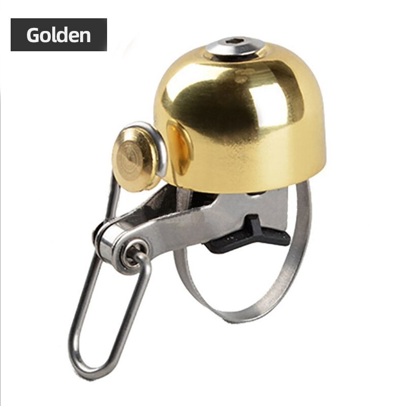 Folding Bike Brass Ordinary Copper Bells Clear Voice Bicycle Bells Retro Brass Bells MTB Road Bike Horns Kid Bike Accessory: Golden