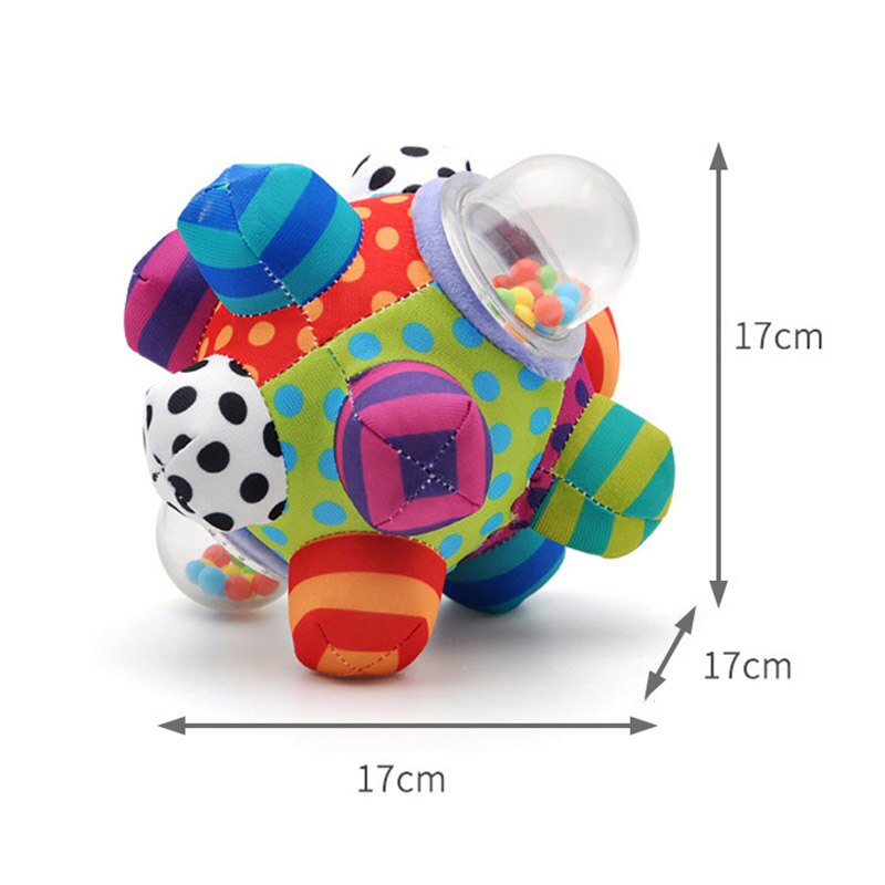 Baby Fun Polyester Kids Hand Bell Little Loud Bell Ball Rattles Intelligence Developing Tactile Sense Grasping Toy Rattle Toys: circular