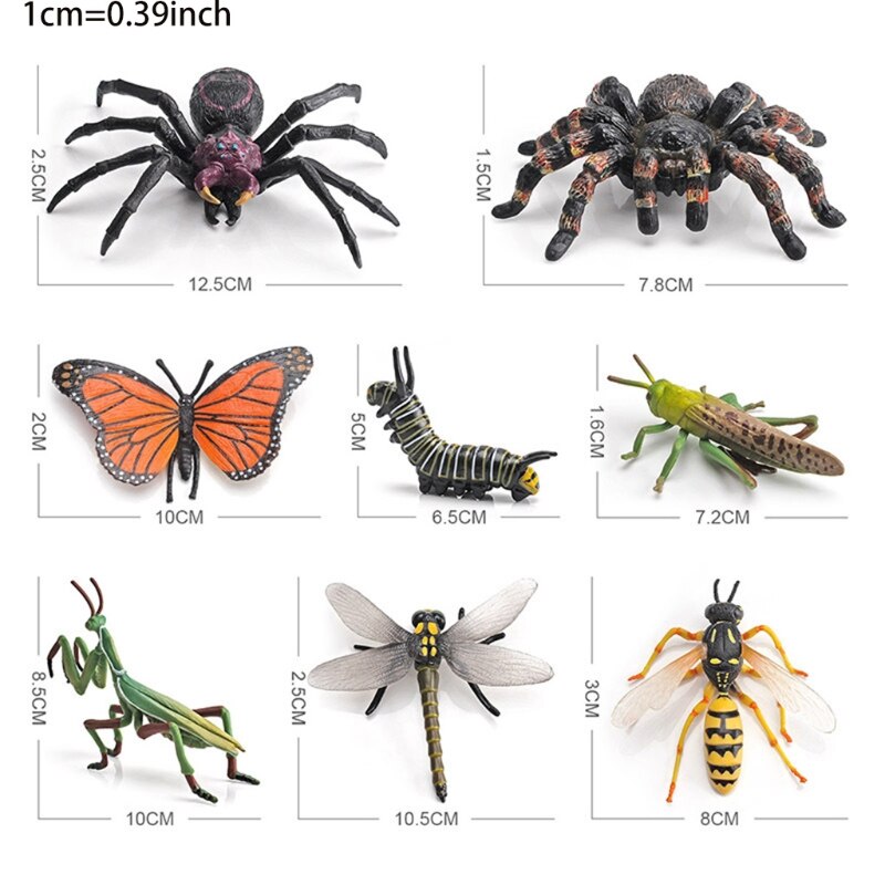 40JC Interest Children&#39;s Realistic Insect Kids Science Supplies Kids Party Halloween Relieve Stress Kids Birthday