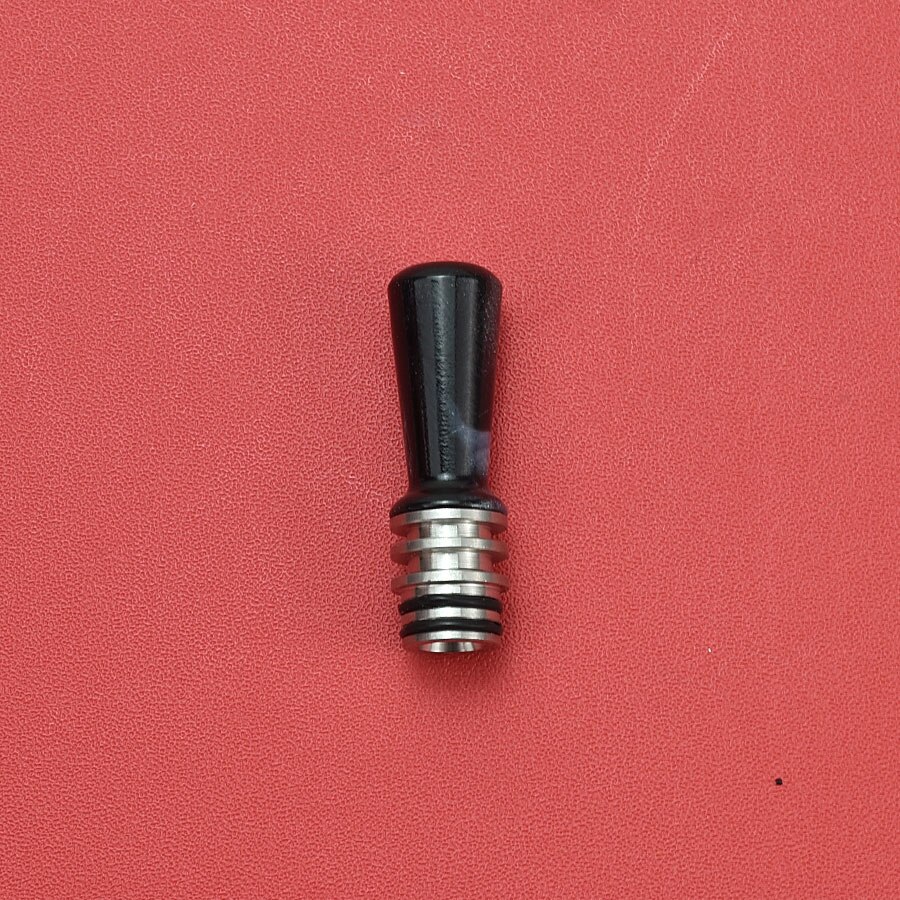 Tipo de sabor largo 510, junta de paja POM SS, resistencia al calor, boquilla de diámetro estrecho de 3mm: B-black