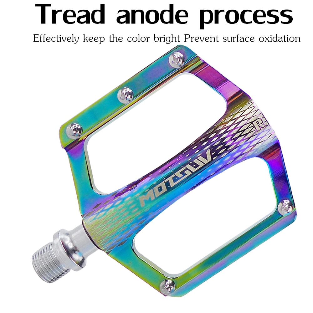 Motsuv sykkelpedaler ultralette aluminiumslegering fargerik hule anti-skli ud lager mtb sykkel tilbehør mtb fot peilin pedaler