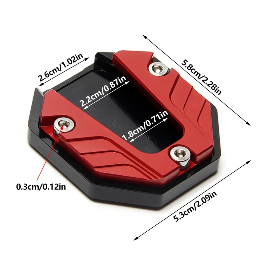Universale Scooter moto bici cavalletto Extender piede supporto laterale estensione Pad piastra di supporto antiscivolo Base allargata