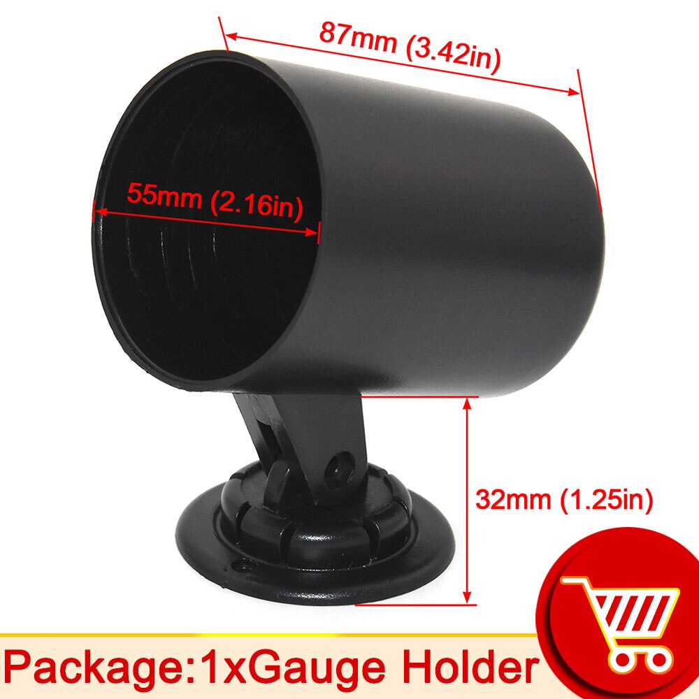 2inch 52MM Digital 20 LED tachometer Boost bar psi Vacuum Water temp Oil temp press Voltmeter Air/fuel ratio EGT temp RPM Gauge: Gauge Cup