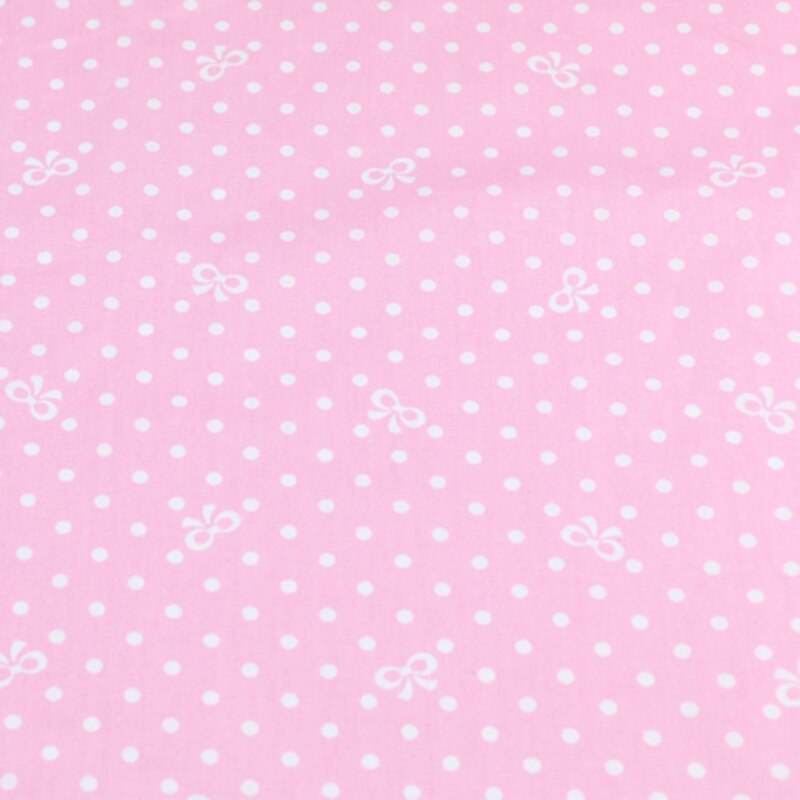 Jordgubbsprickar bowknot bomullssömnad tyg för bbay, hemtextil påslakan material gör-det-själv lapptäcke tyg barntyger