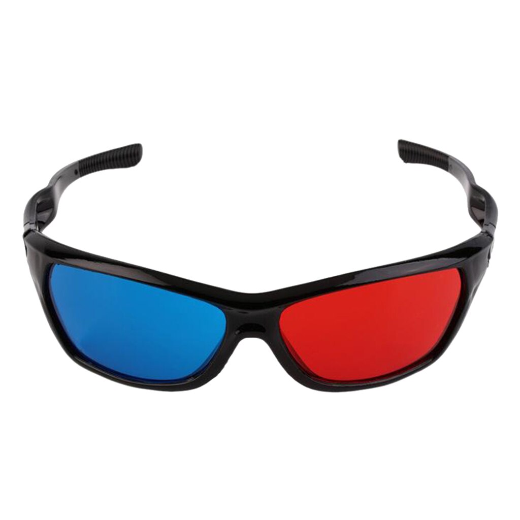 Zwart Frame Rood Blauw 3D Bril Voor Dimensional Anaglyph Movie Game Rood-Blauw