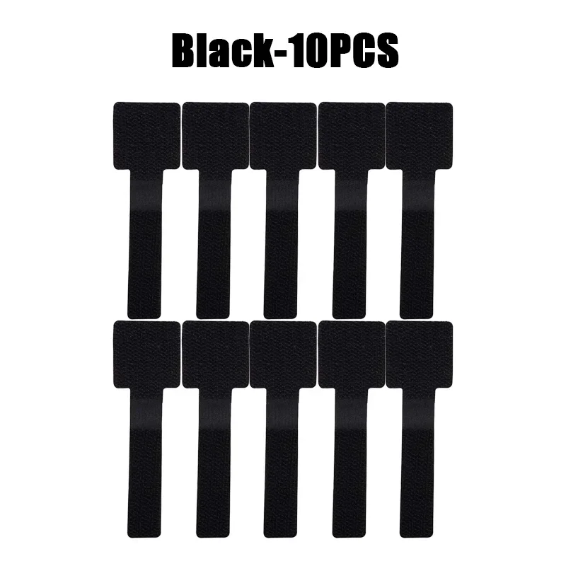 Reusable Cable Ties Velcro Ties Self-Adhesive Power Cord Cable Holder Adjustable Cord Storage Desktop Organiser Manager: Gold