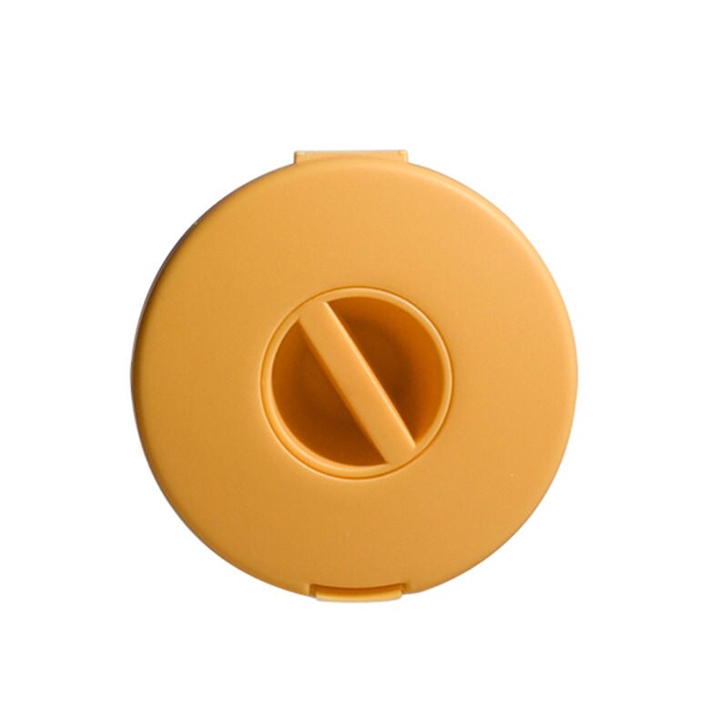 Cable Container Round Wire Winder Box Portable Phone Data Cable Storage Box Case USB Charger Holder Wire Management Box U3: Yellow