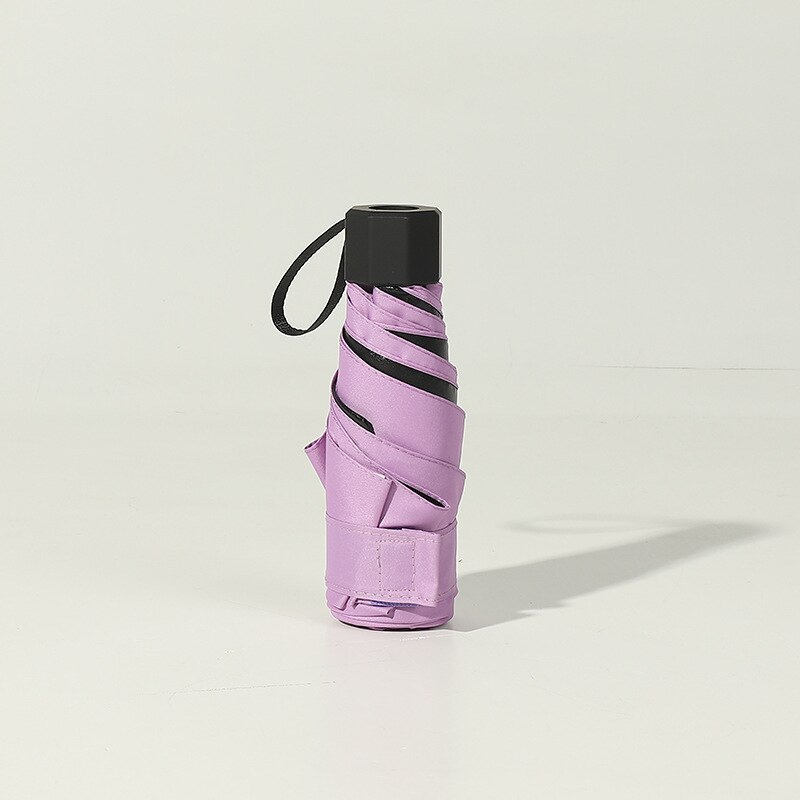 Nano Umbrella Pocket Umbrella Sunscreen Mini Umbrella Super Light and Small Manual Folding Umbrella Clear Umbrella: Purple