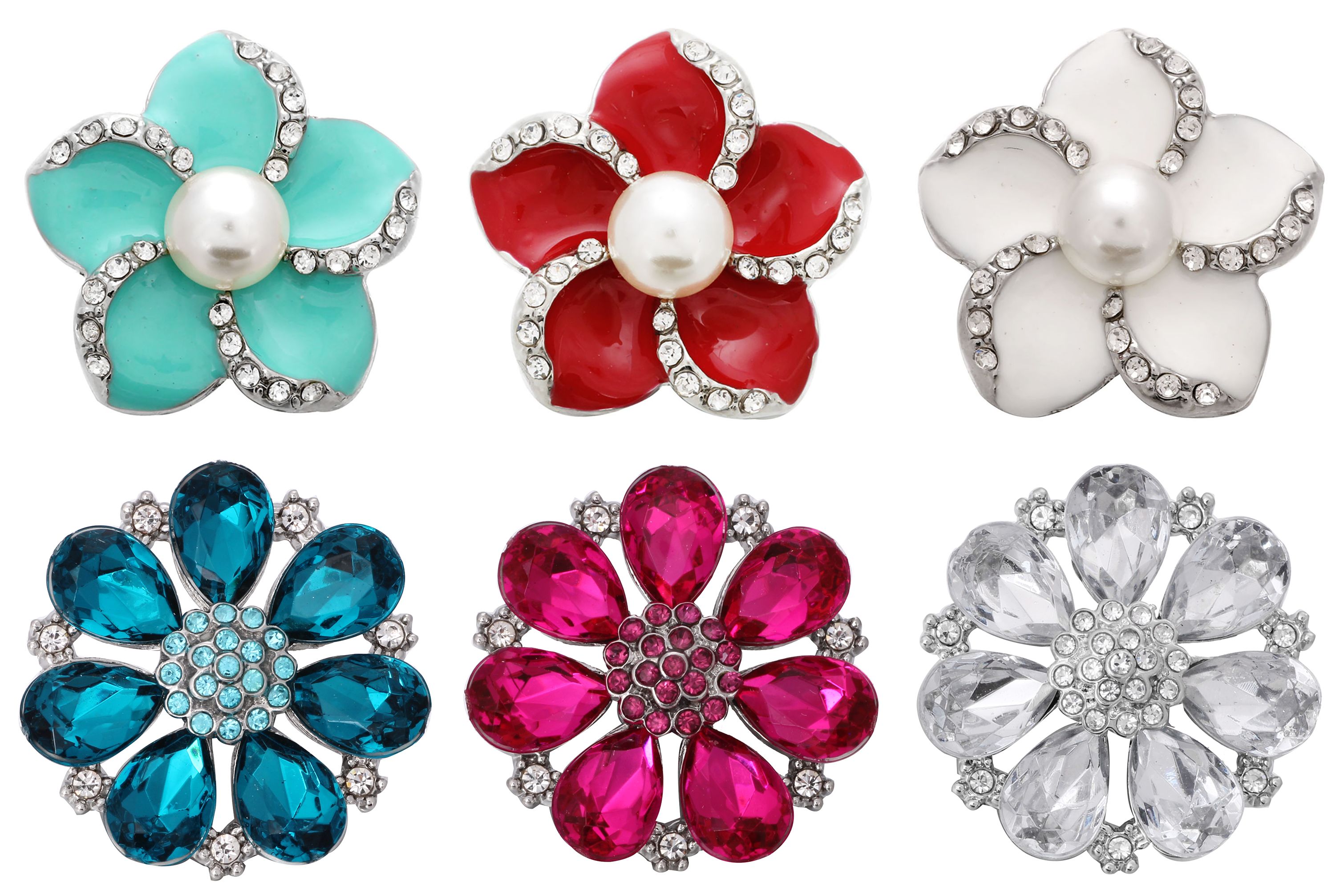 6 pièces/lot gros bouton pression bijoux mixte métal 18mm bouton pression strass pour 20mm 18mm bouton pression Bracelet bijoux: 14