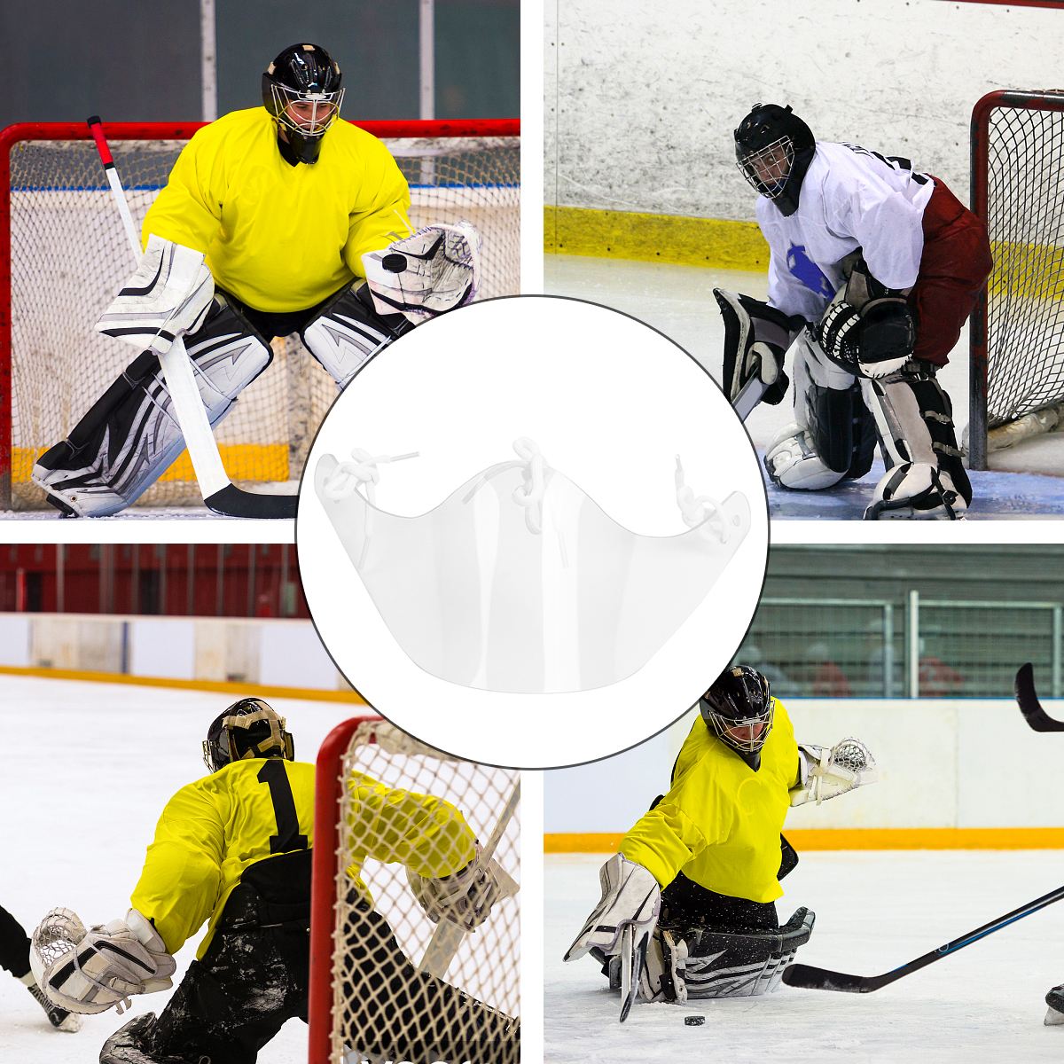1pc hockey skyddsutrustning hockey målvakt hjälm halsskydd skyddsutrustning