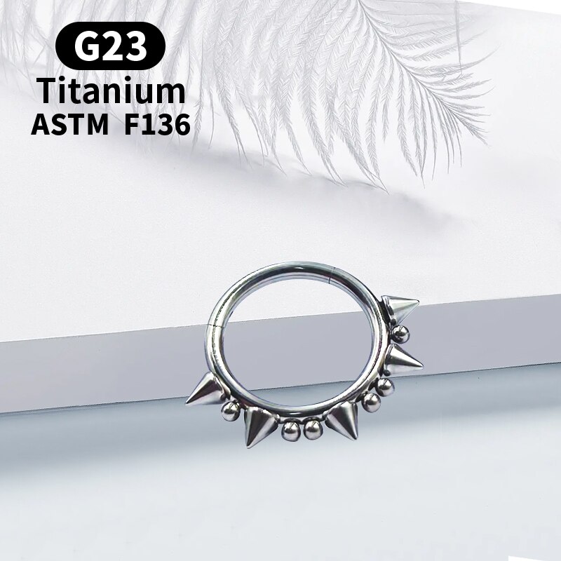 Titan-nasenring  g23 kegelspitzen, hufeisenförmig, kreisförmig, für septum, brustwarzen, nasenseptum, augenbrauen, ohr, körperschmuck