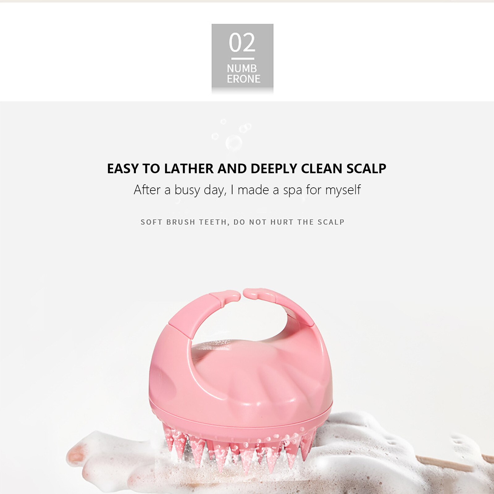 Siliconen Hoofd Body Hoofdhuid Massage Borstel Kam Shampoo Haar Wassen Kam Douche Borstel Bad Spa Massage Borstel # T2P