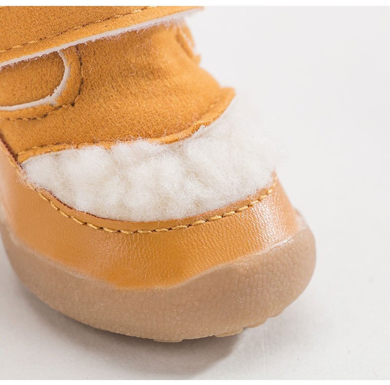 4Pcs/set Winter Pet Dog Shoes Warm Snow Boots Non-slip Puppy Cat Booties For Small Medium Dogs ChiHuaHua Pug Shih Tzu Footwear