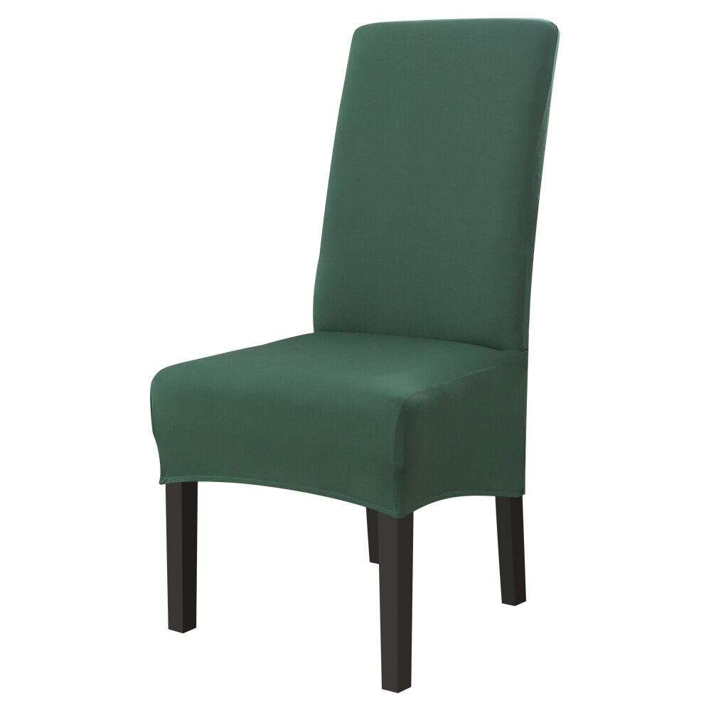Xl storlek lång rygg rygg stolsöverdrag spandex tyg stolsöverdrag restaurang hotell fest bankett säte slipcovers: Mörkgrön