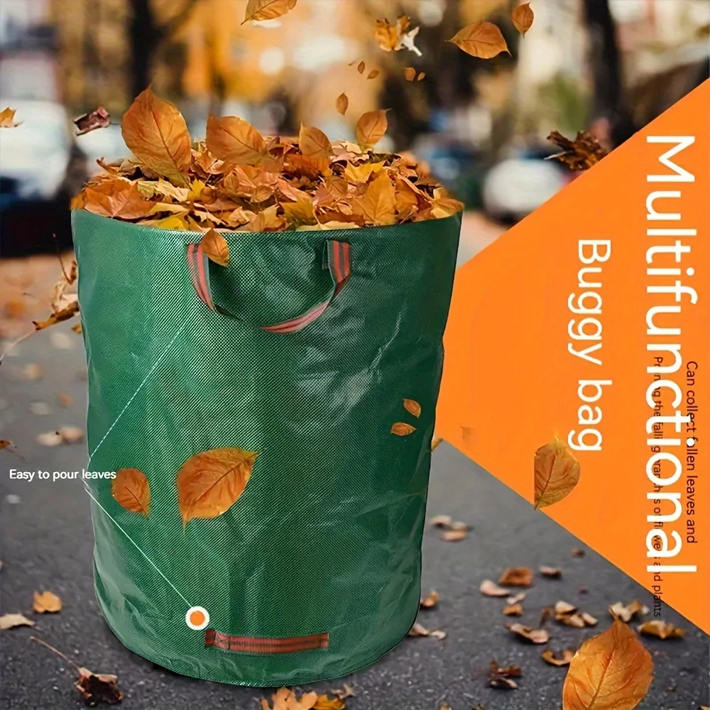 PP Garden Waste Bags Heavy-Duty Reusable Yard Debris Bags with Industrial Fabric and Handles for Plant, and Leaf Collection