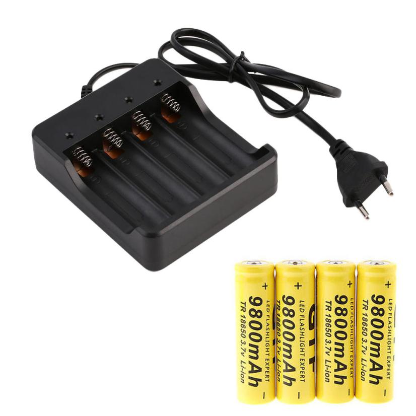 4x18650 3.7 V 9800 mAh Li-ion batterie Rechargeable chargeur intelligent indicateur 17Jul26 directe