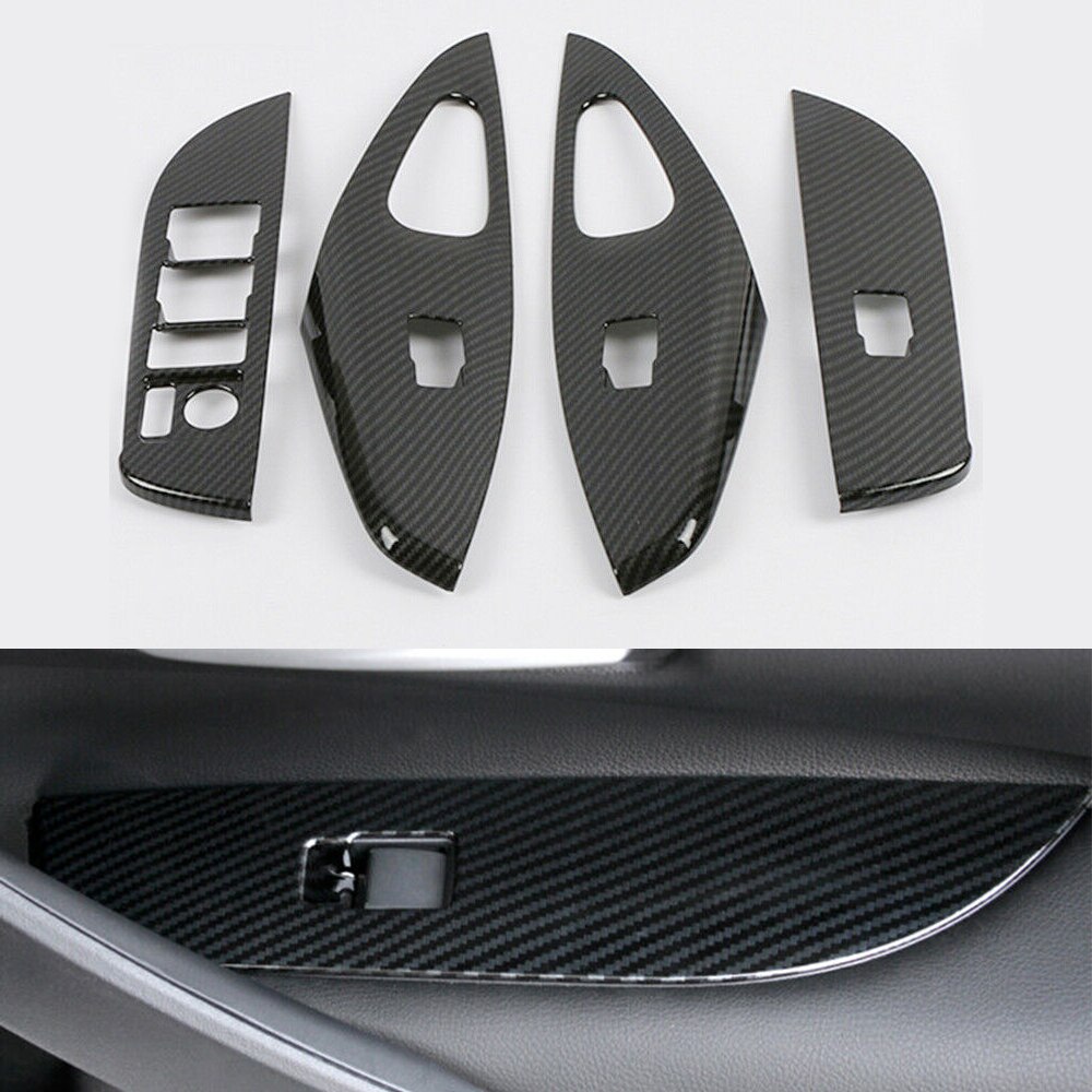 Carbon Fiber ABS Inner Window Switch Panel Trim Fit For Toyota Corolla Brand And