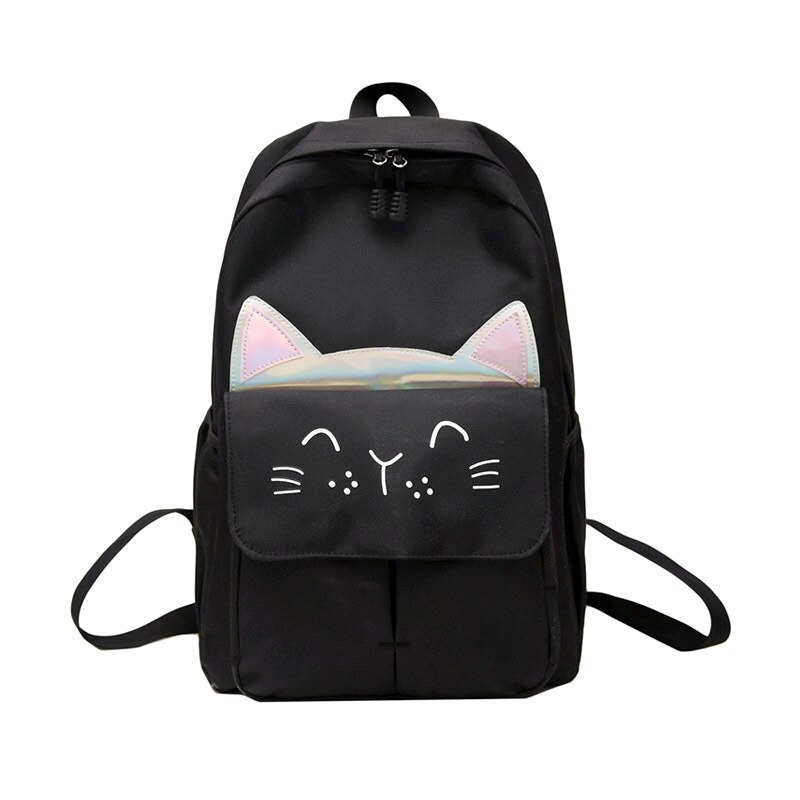 Nouveaux enfants sac à dos filles garçon enfants adolescents étudiant école sacs à dos pour fille mignon chat oreille sac à dos Cartable Cartable Enfant: 6532F-Black