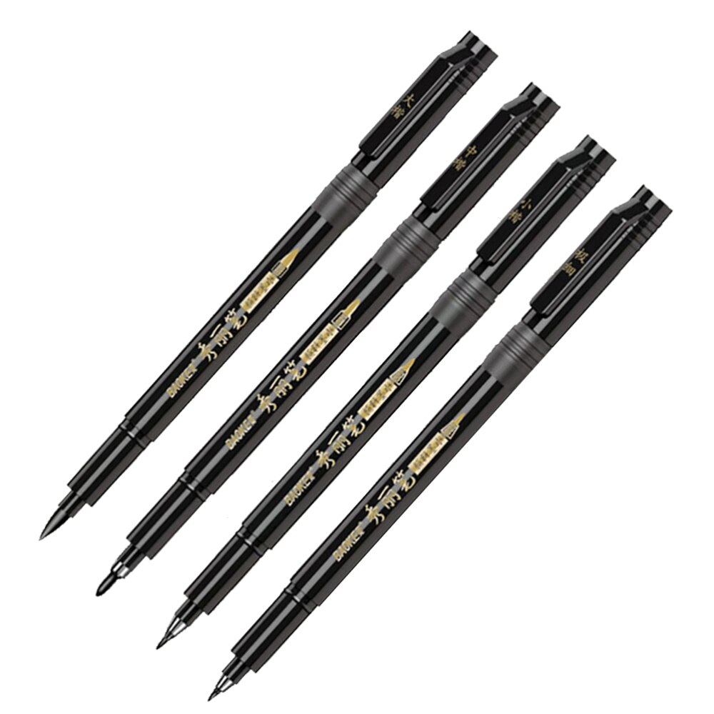 4pcs Writing Brush Calligraphy Pen Ink Writing Brush Signature Writing Painting Tool
