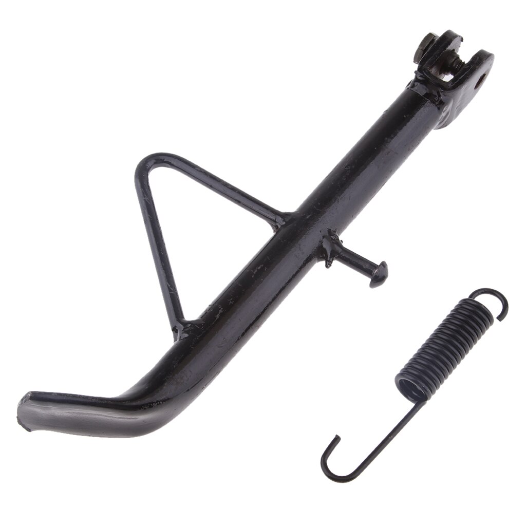 Motorcykel universal kickstand side parkeringsstativ support fodscooter e-cykel: Sort 19cm